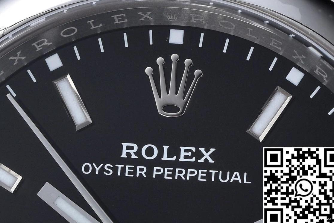 M124300-0002 41MM Dial Oyster Clean Rolex Perpetual Black Factory 0404